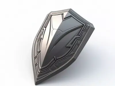 sci-fi fantasy shield 3D print model