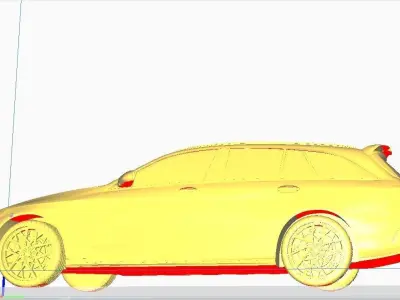 The disassembled version of the Benz C300 3D print model