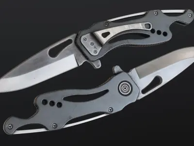 Switchblade Knife Low-poly Game-Ready PBR 3D Model Low-poly 3D model