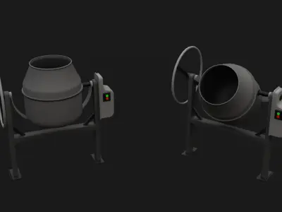 Low Poly Construction Props Low-poly 3D model