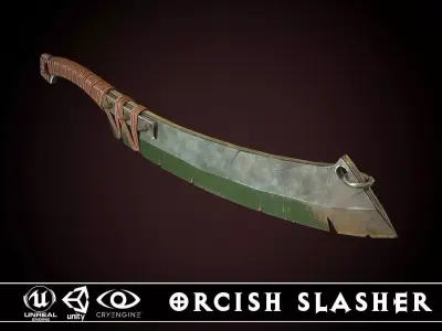 Orcish Slasher 1 Low-poly 3D model