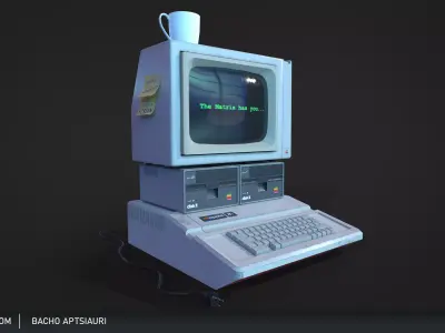 Apple lle vintage computer  3D model