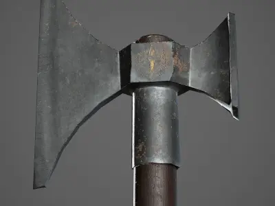 War Hammer Axe Low-poly 3D model