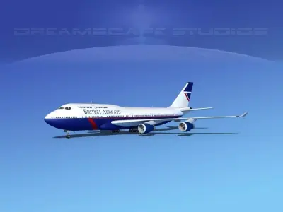 Boeing 747-400 British Airways 2 3D model