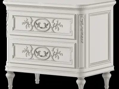 eloquence bronte nightstand and dresser  3D model