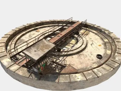 Abandoned Railway Turntable  3D model