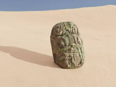 Army  backpack 3D model