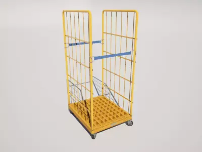 Roll Mesh Wire Container  3D model