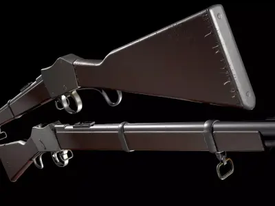 Martini Henry rifle wild western Low-poly 3D model