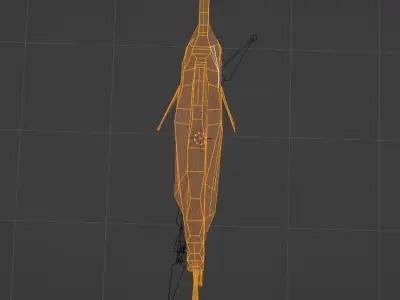 3D Model - DIamond Fish  - Animated and Rigged  Low-poly 3D model
