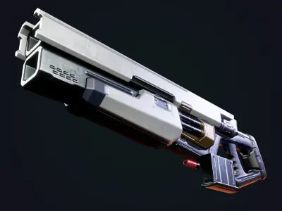 Sci-fi Shotgun Low-poly 3D model purchase