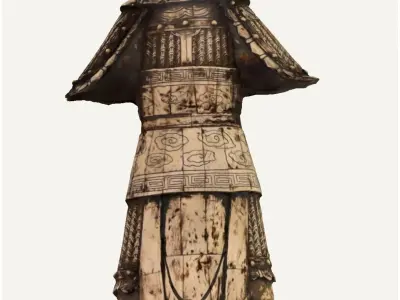Japanese Warrior Statue 3D model
