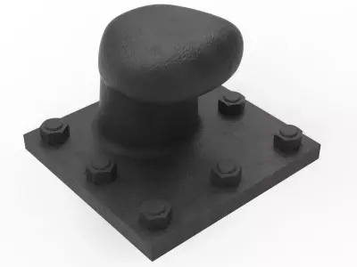 100 T PORT BOLLARD 3D model