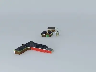 Baptist church from north horn Free 3D model