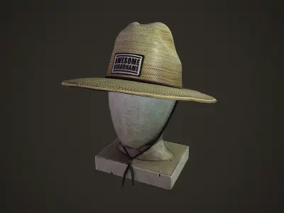 Lifeguard Hat - Low poly and Material Ready Low-poly 3D model