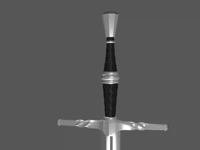 Witcher Sword Free low-poly 3D model