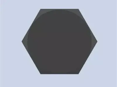 Bolt Partial Thread Hexagonal Head M6x40mm 3D model