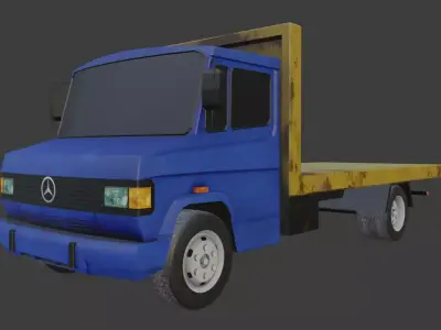 Mercedes T2 Truck Low-poly 3D model