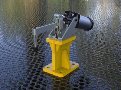 Pneumatic Clamp Free 3D model