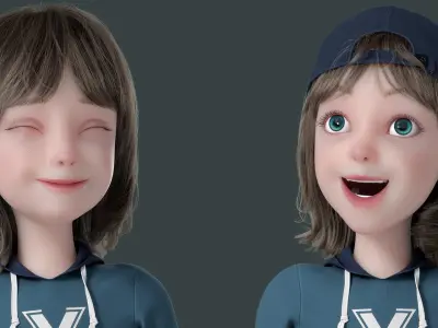 Cartoon Boy Rigged  purchase 3D model