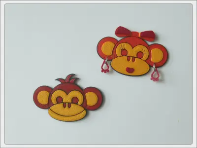 Magnet Monkey Girl Free 3D print model