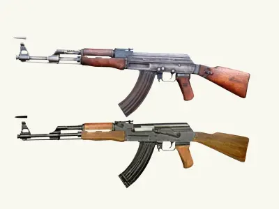 AK 47 LAPOLY MODEL 3D model
