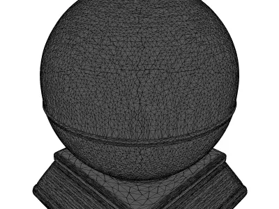 Futuristic Crystal Sphere Award Sculpture 3D model