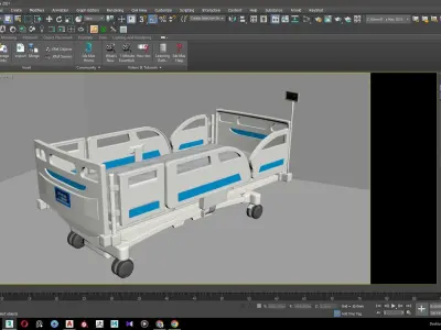 Hospital patient electrical bed 3D model  3D model