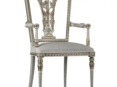 Ebanista Dauphine chairs Low-poly 3D model