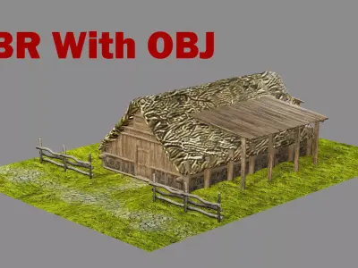 Medieval Viking House 05 Game Ready Low-poly 3D Model Low-poly 3D model purchase