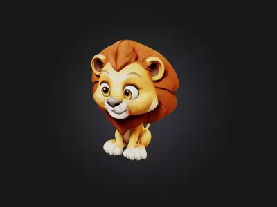 Cartoon Lion 3D model