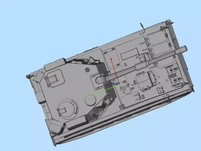 SELF PROPELLED GUN Low-poly 3D model