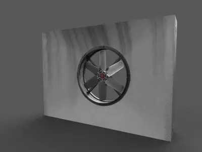 Industrial fan Low-poly 3D model get