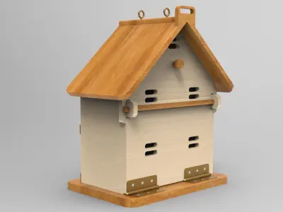 5 bird house models and plans Low-poly 3D model