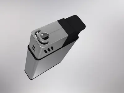 Lighter stainless steel cigarette 3D model