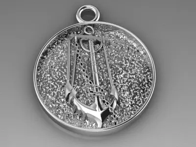 Anchor Pendant 3D print model by HovoK