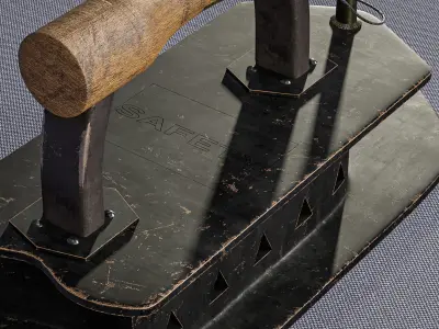 Classic Iron Machine With Texture 3D model