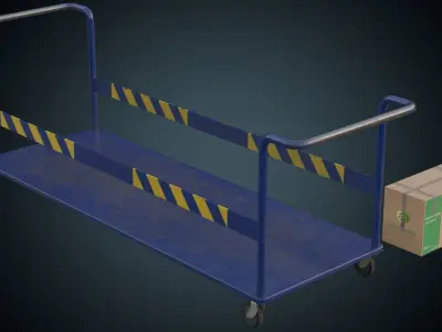 Transport Trolley 1B Low-poly 3D model by weeray