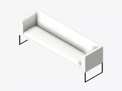 Furniture - Bench - Contemporary - Line - Type 8 Low-poly 3D model