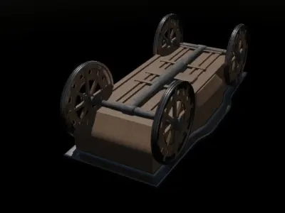 Coffin Cart Free 3D model