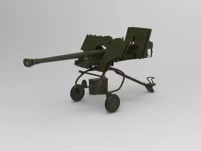 Anti-tank Gun 3D model purchase