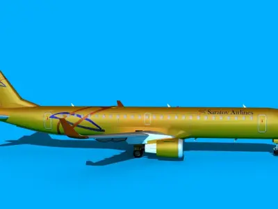 Embraer Emb-190 Saratov Airlines 3D model