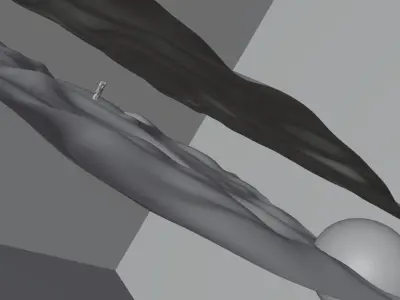 sci fi planet art 3D model