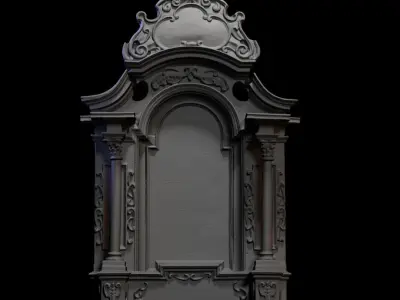 Furniture 028 wooden altar 3D print model