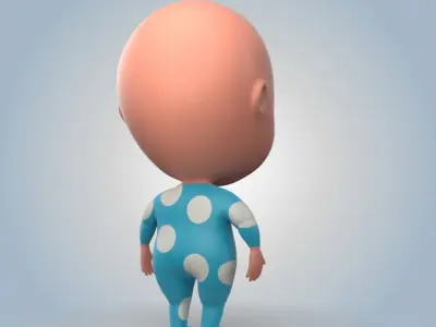 Cartoon Baby 3D model