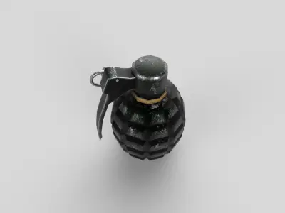 Grenade Low-poly 3D model 8