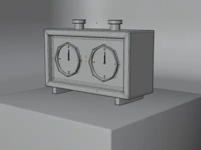 Chess clock Free low-poly 3D model