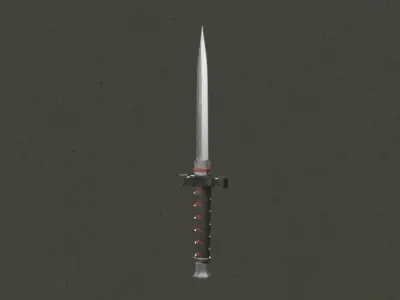 Fantasy Dagger Low-poly 3D model 3
