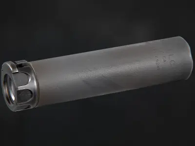 Surefire SOCOM762-MINI2 Suppressor Low-poly 3D model