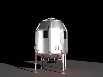 Advanced Atmospheric Lander Low-poly 3D model